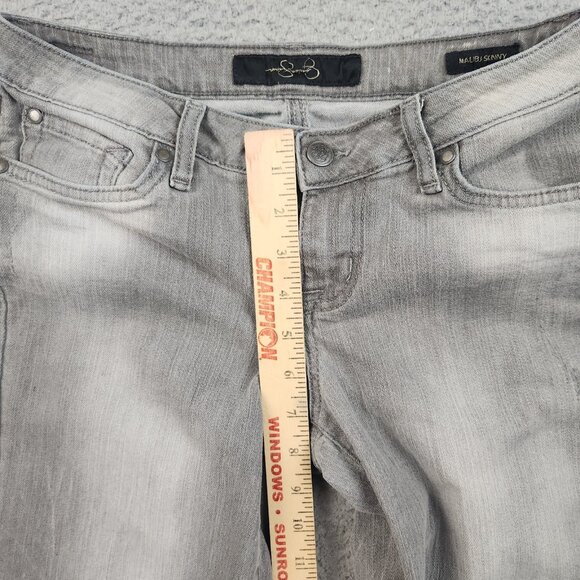 Jessica Simpson Jeans Women's 29 Malibu Skinny Gray Stretch Denim Pants - Picture 7 of 11